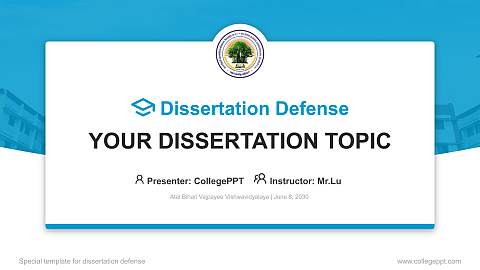 Atal Bihari Vajpayee Vishwavidyalaya Graduation Thesis Defense PPT Template