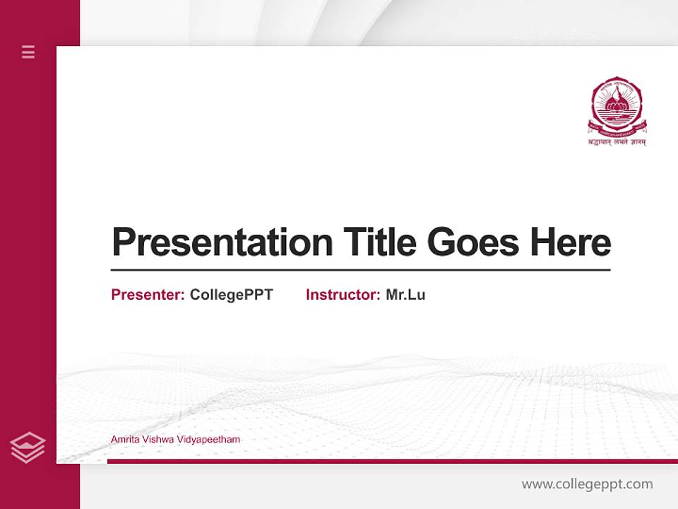 Amrita Vishwa Vidyapeetham Thesis Proposal/Graduation Defense PPT Template4:3 ratio PPT effect preview image5