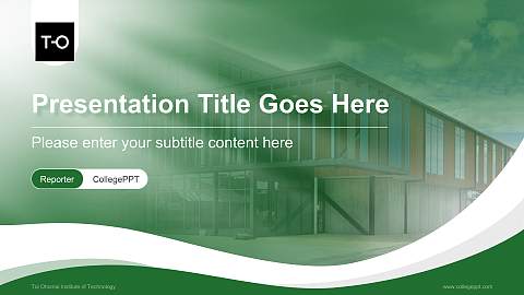 Toi Ohomai Institute of Technology Lecture Sharing and Networking Event PPT Template