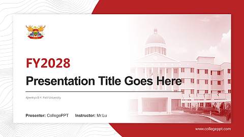 Ajeenkya D.Y. Patil University Academic Presentation/Research Findings Report PPT Template