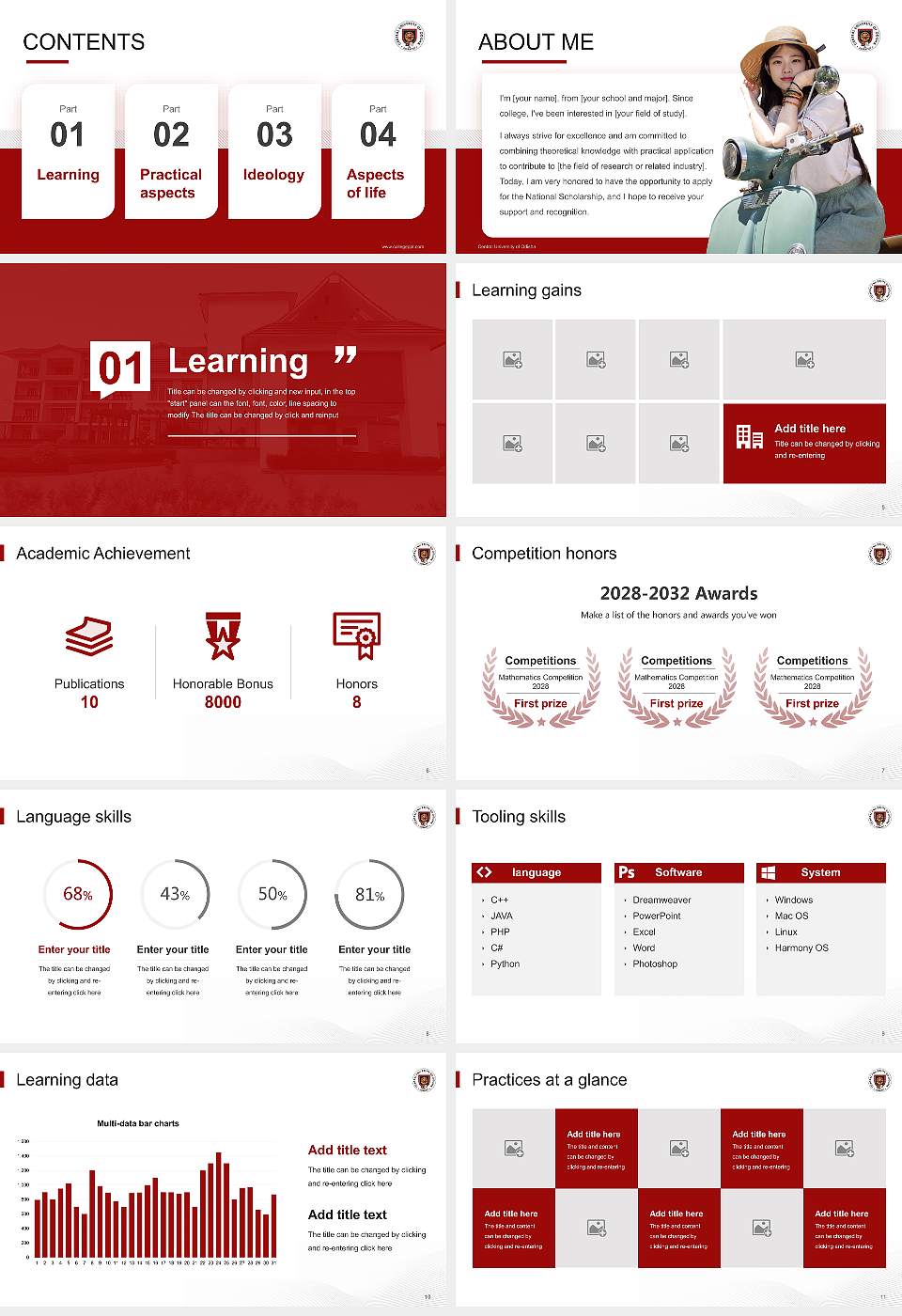 Central University of Odisha National Scholarship Defense PPT Template16:9 ratio PPT effect preview image2