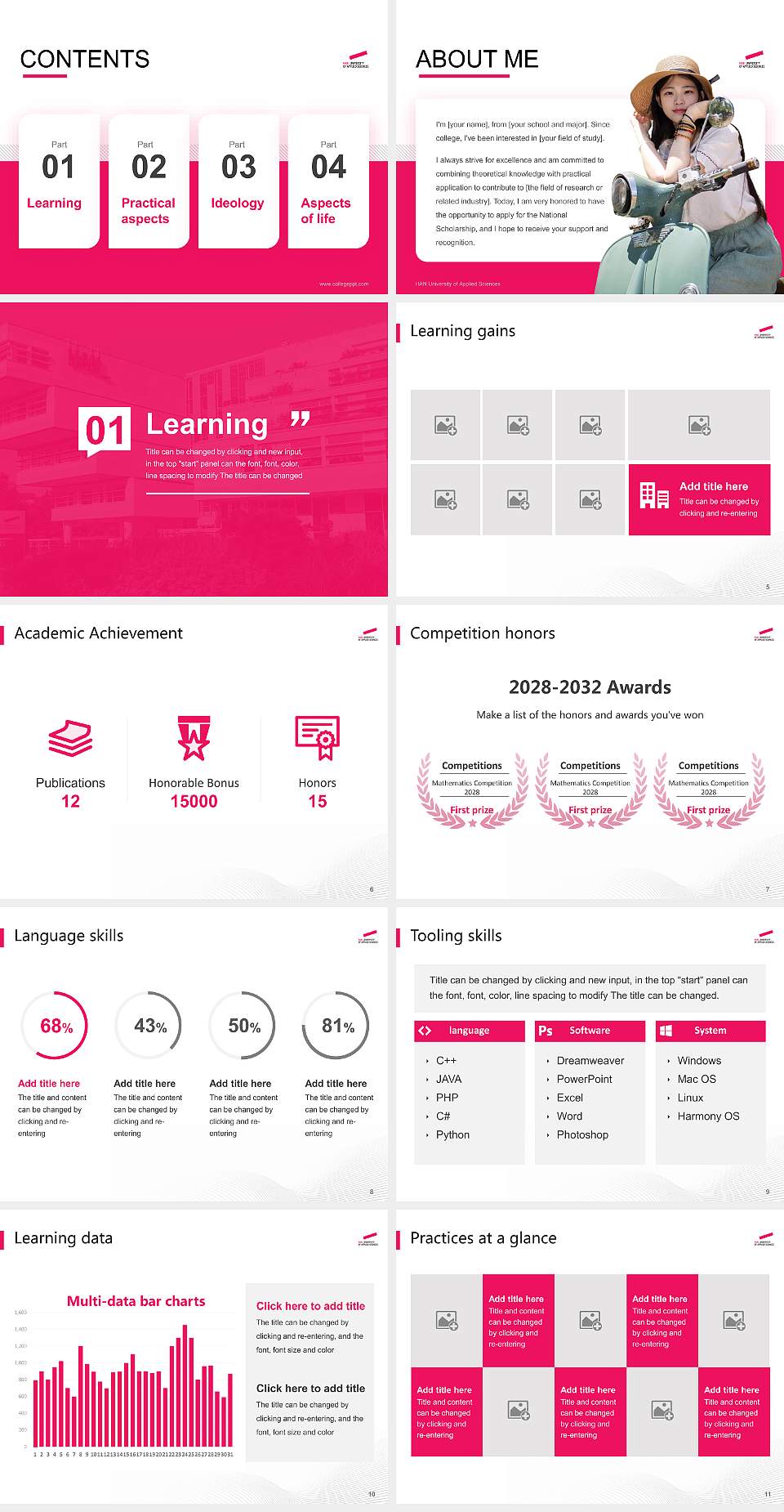 HAN University of Applied Sciences National Scholarship Defense PPT Template4:3 ratio PPT effect preview image2