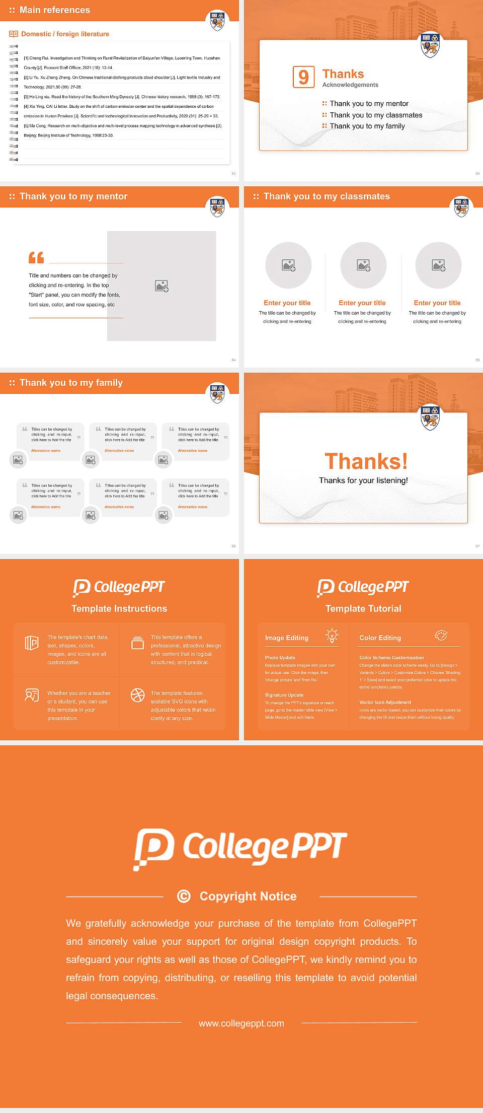 National University of Singapore Graduation Thesis Defense PPT Template4:3 ratio PPT effect preview image7