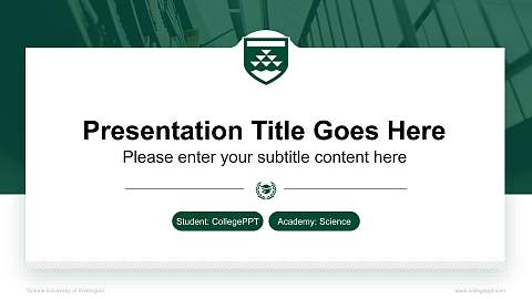 Victoria University of Wellington National Scholarship Defense PPT Template