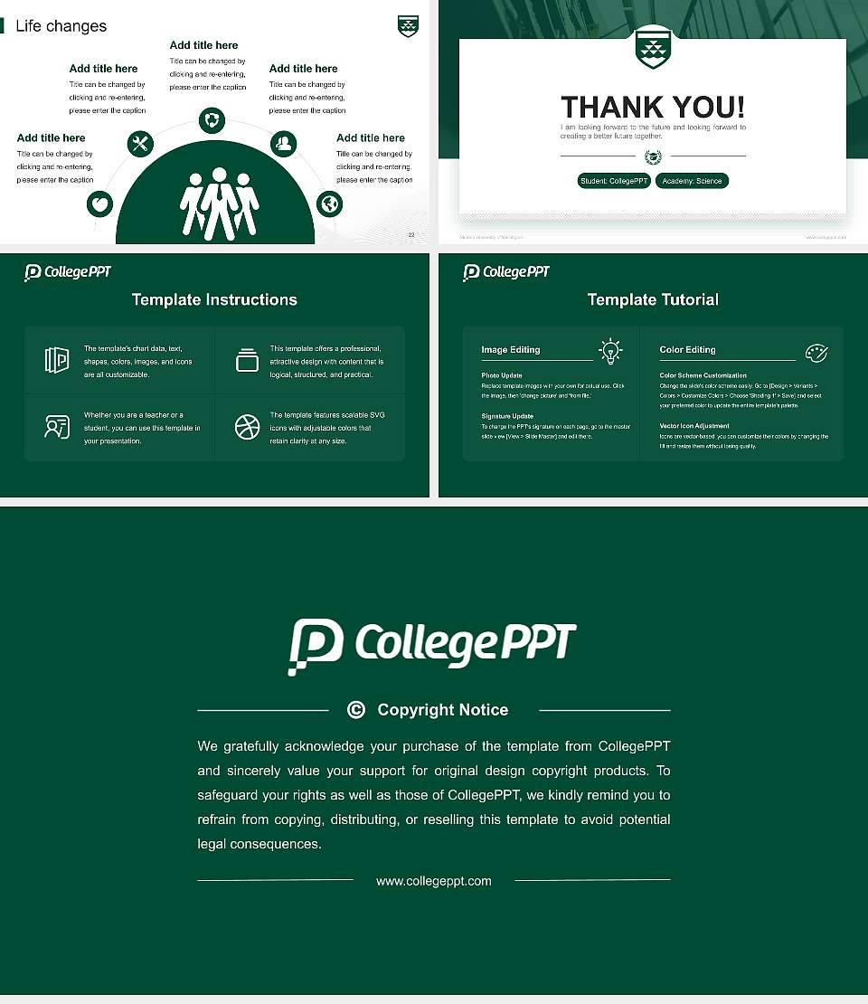 Victoria University of Wellington National Scholarship Defense PPT Template16:9 ratio PPT effect preview image4
