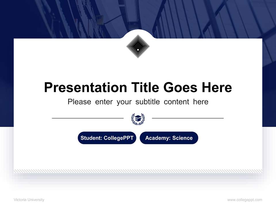 Victoria University National Scholarship Defense PPT Template4:3 ratio PPT effect preview image4