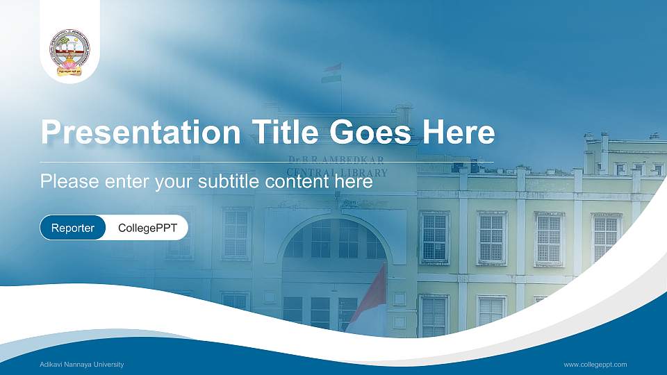 Adikavi Nannaya University Lecture Sharing and Networking Event PPT Template16:9 ratio PPT effect preview image