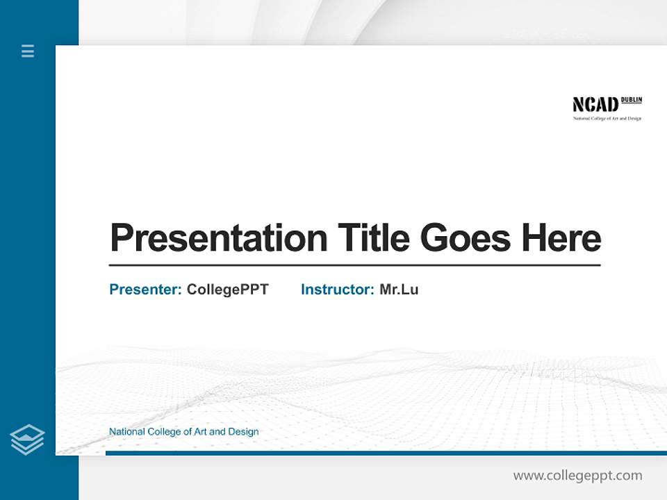 National College of Art and Design Thesis Proposal/Graduation Defense PPT Template4:3 ratio PPT effect preview image5