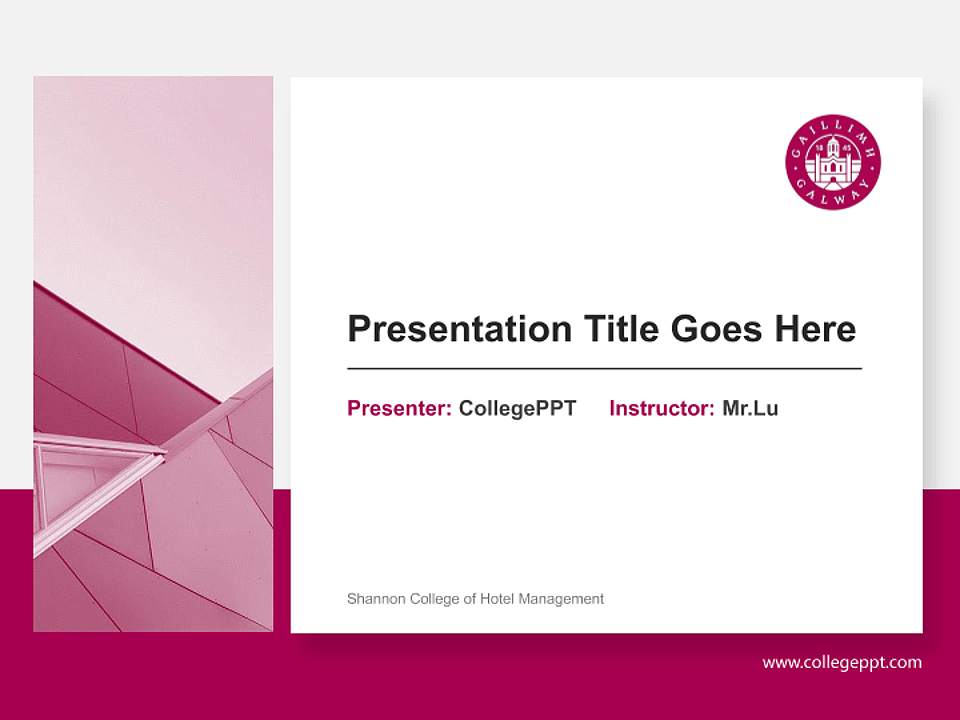 Shannon College of Hotel Management General Purpose PPT Template4:3 ratio PPT effect preview image6