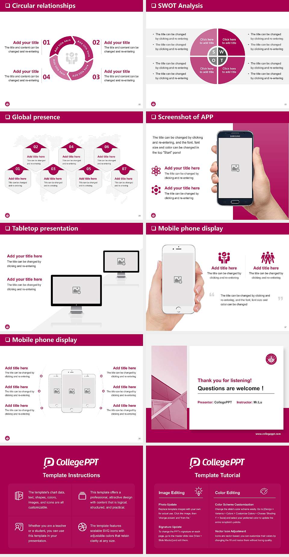 Shannon College of Hotel Management General Purpose PPT Template4:3 ratio PPT effect preview image5