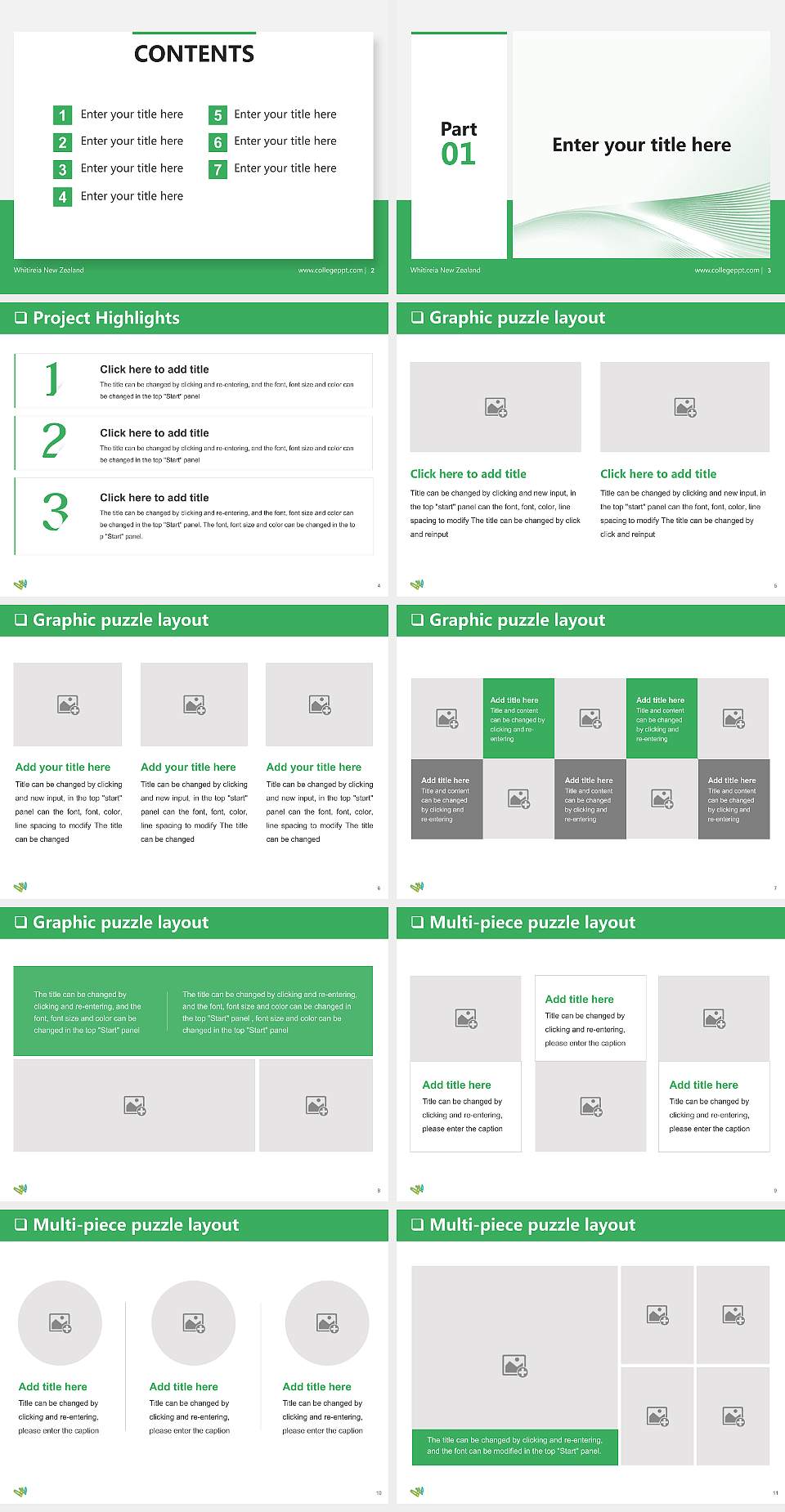 Whitireia New Zealand General Purpose PPT Template4:3 ratio PPT effect preview image2