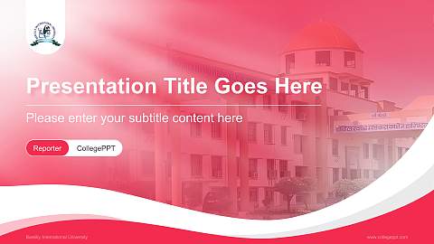 Bareilly International University Lecture Sharing and Networking Event PPT Template