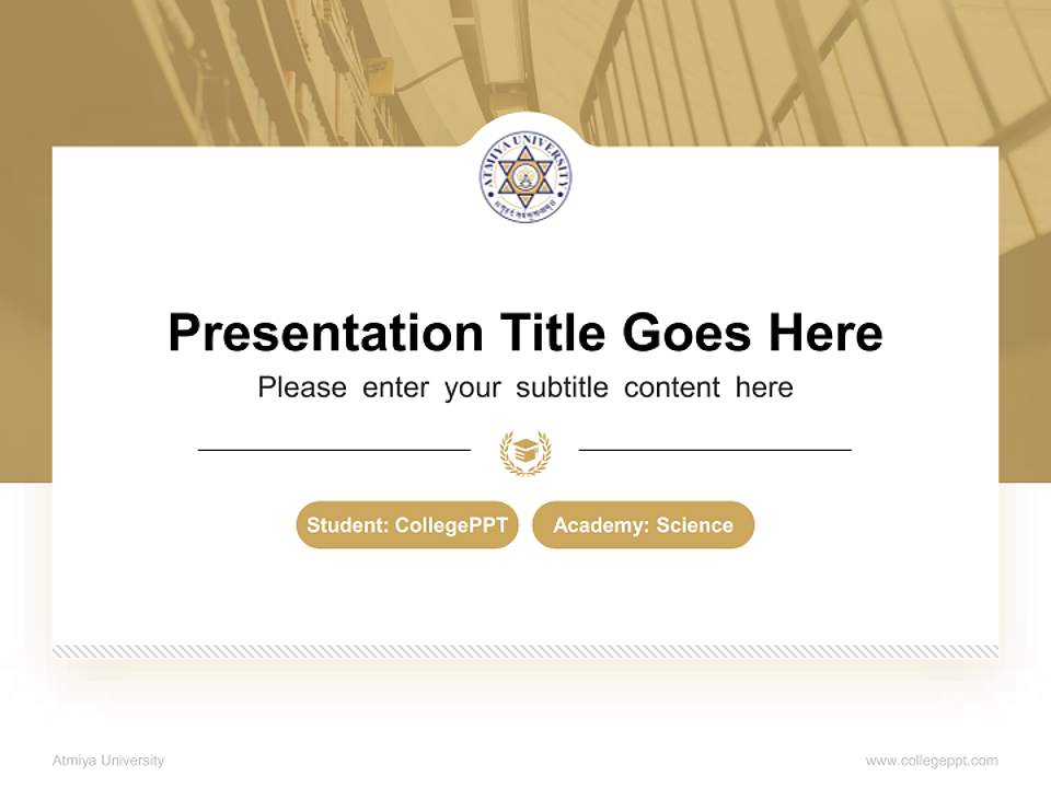 Atmiya University National Scholarship Defense PPT Template4:3 ratio PPT effect preview image4