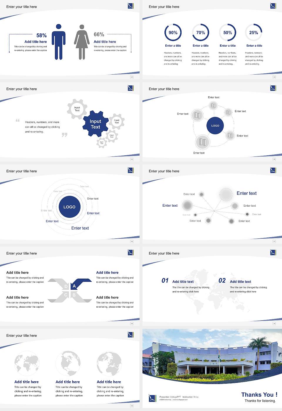ASBM University Course/Courseware Creation PPT Template16:9 ratio PPT effect preview image4
