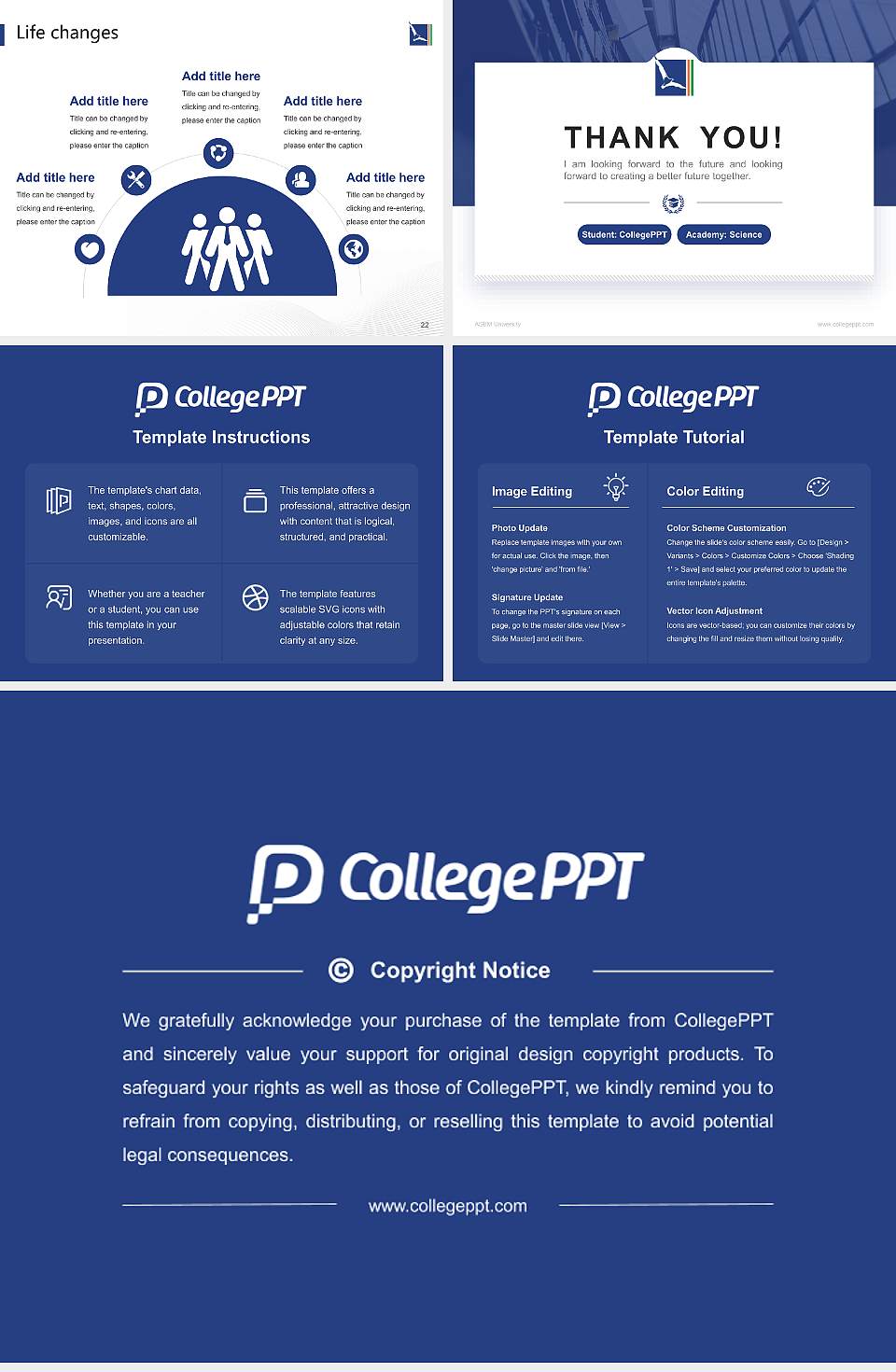 ASBM University National Scholarship Defense PPT Template4:3 ratio PPT effect preview image4