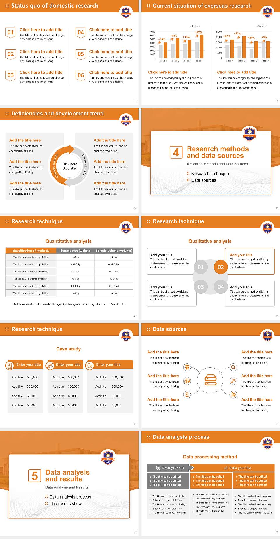 Arni University Graduation Thesis Defense PPT Template4:3 ratio PPT effect preview image4