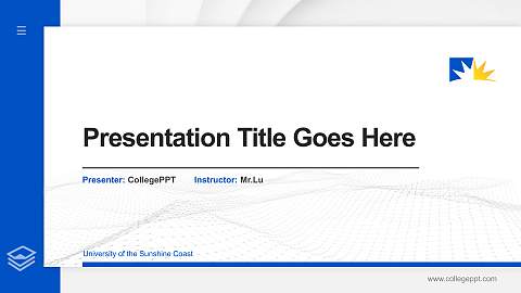 University of the Sunshine Coast Thesis Proposal/Graduation Defense PPT Template
