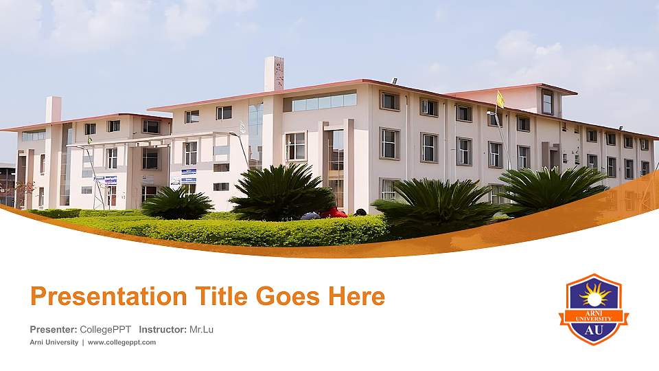 Arni University Course/Courseware Creation PPT Template16:9 ratio PPT effect preview image