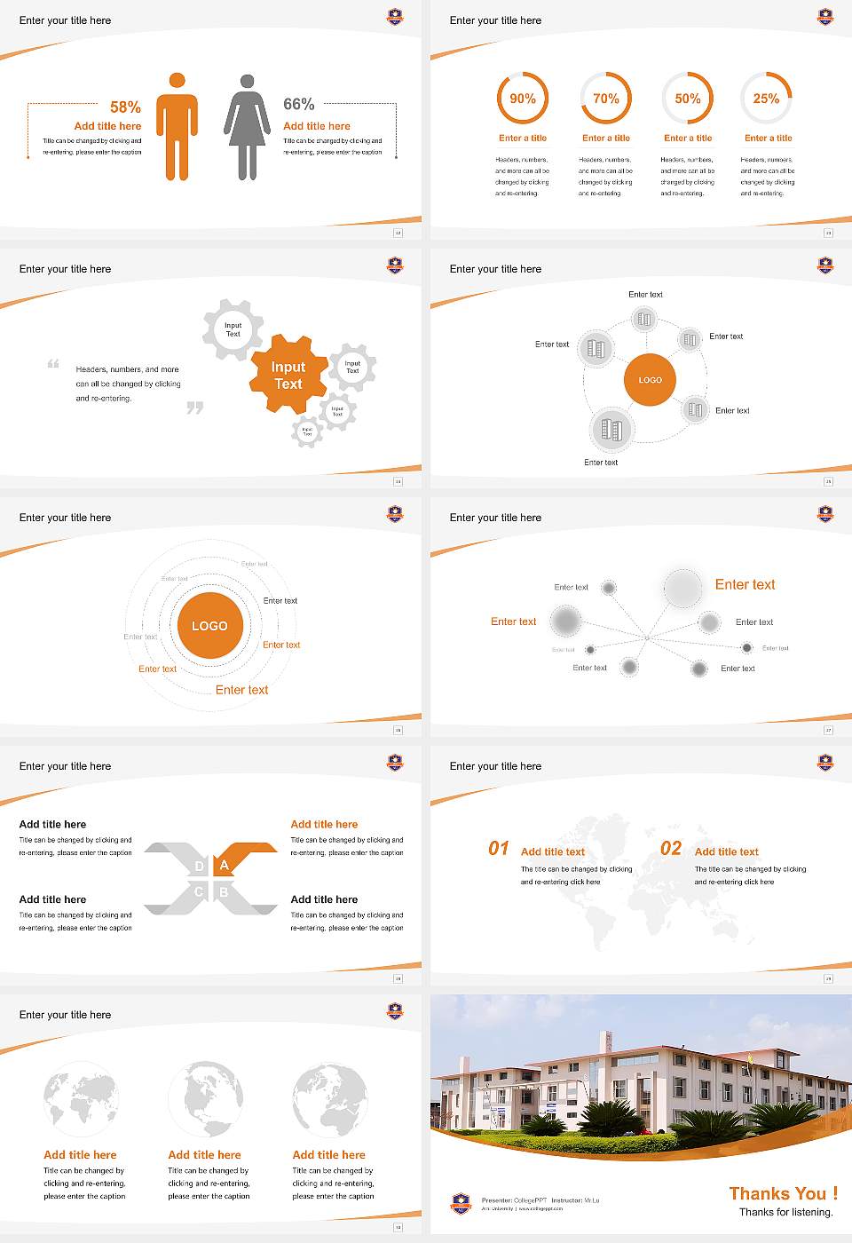 Arni University Course/Courseware Creation PPT Template16:9 ratio PPT effect preview image4