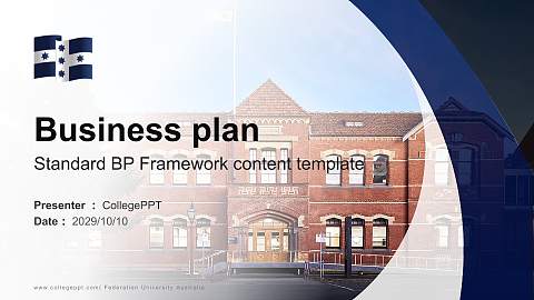 Federation University Australia Competition/Entrepreneurship Contest PPT Template