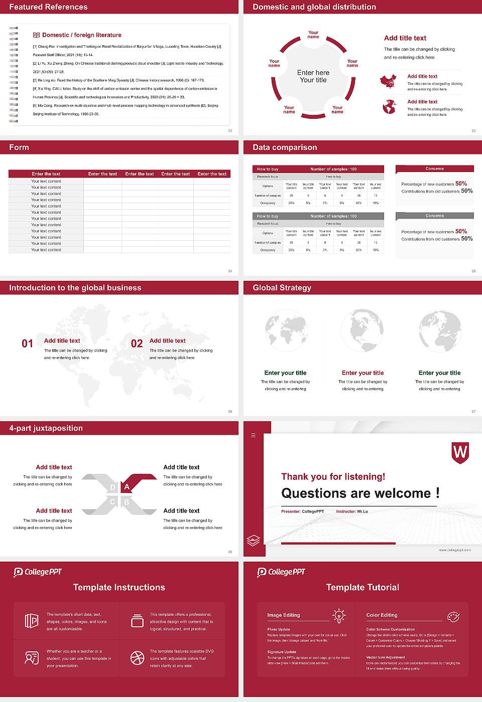 Western Sydney University Thesis Proposal/Graduation Defense PPT Template16:9 ratio PPT effect preview image4