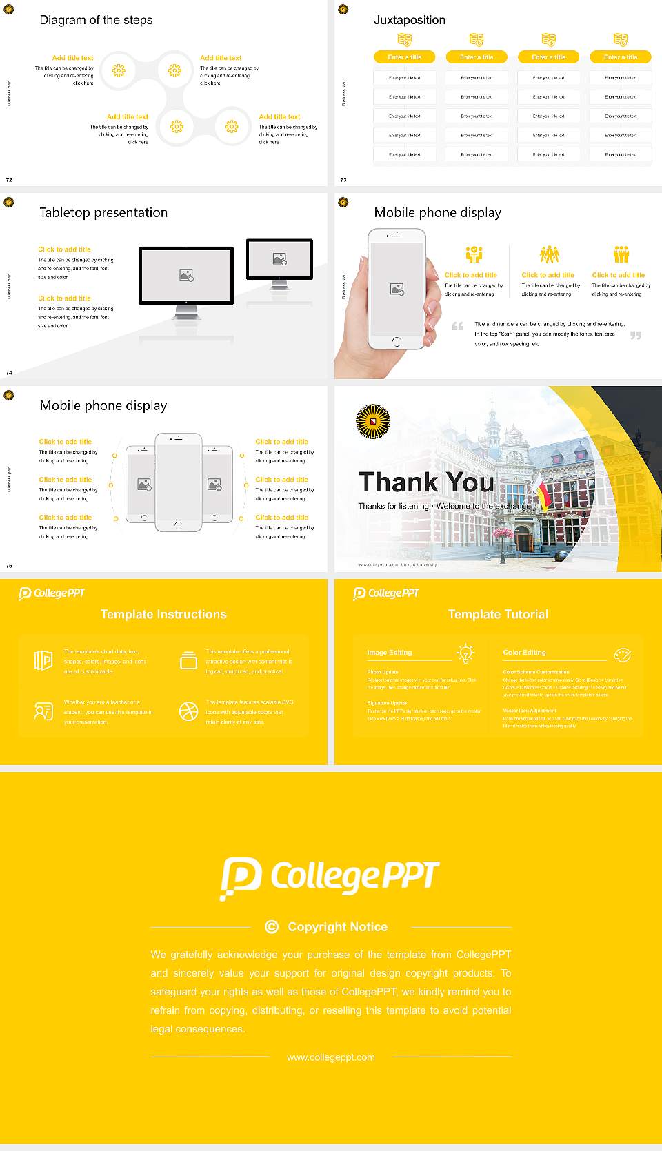Utrecht University Competition/Entrepreneurship Contest PPT Template16:9 ratio PPT effect preview image9