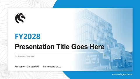 The University of Newcastle Academic Presentation/Research Findings Report PPT Template