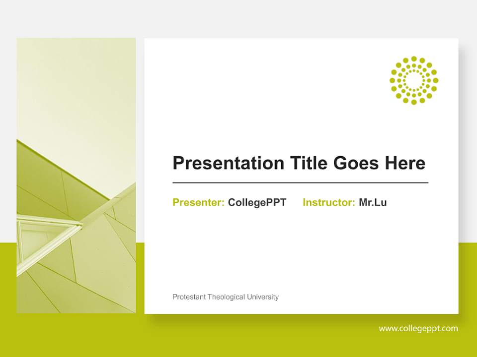 Protestant Theological University General Purpose PPT Template4:3 ratio PPT effect preview image6