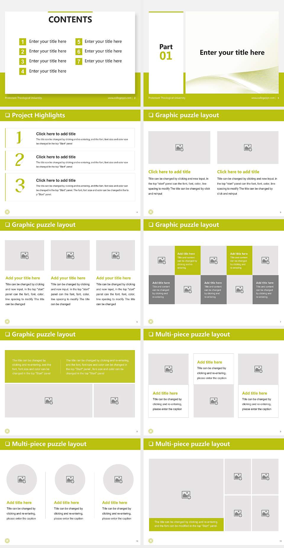 Protestant Theological University General Purpose PPT Template4:3 ratio PPT effect preview image2