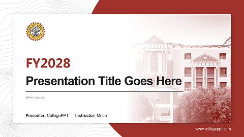 AIPH University Academic Presentation/Research Findings Report PPT Template