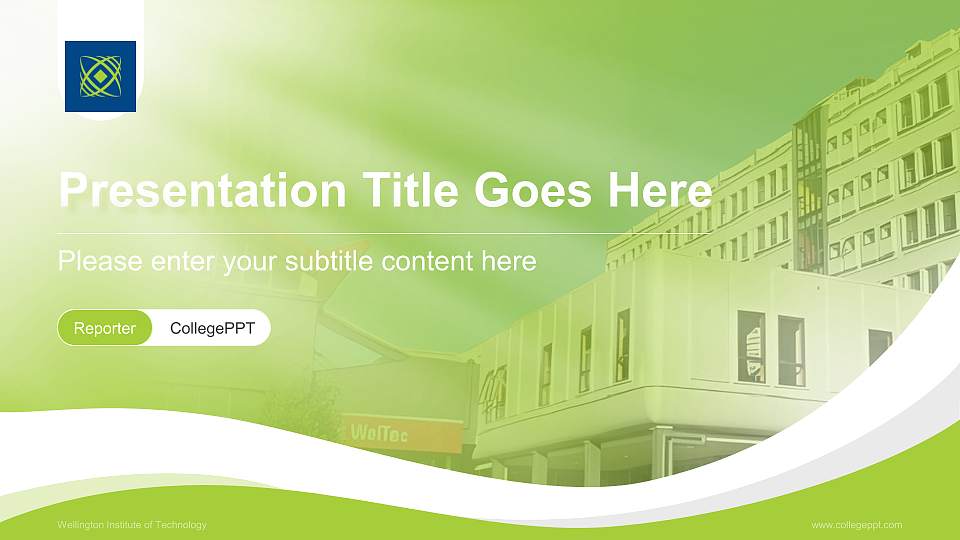 Wellington Institute of Technology Lecture Sharing and Networking Event PPT Template16:9 ratio PPT effect preview image