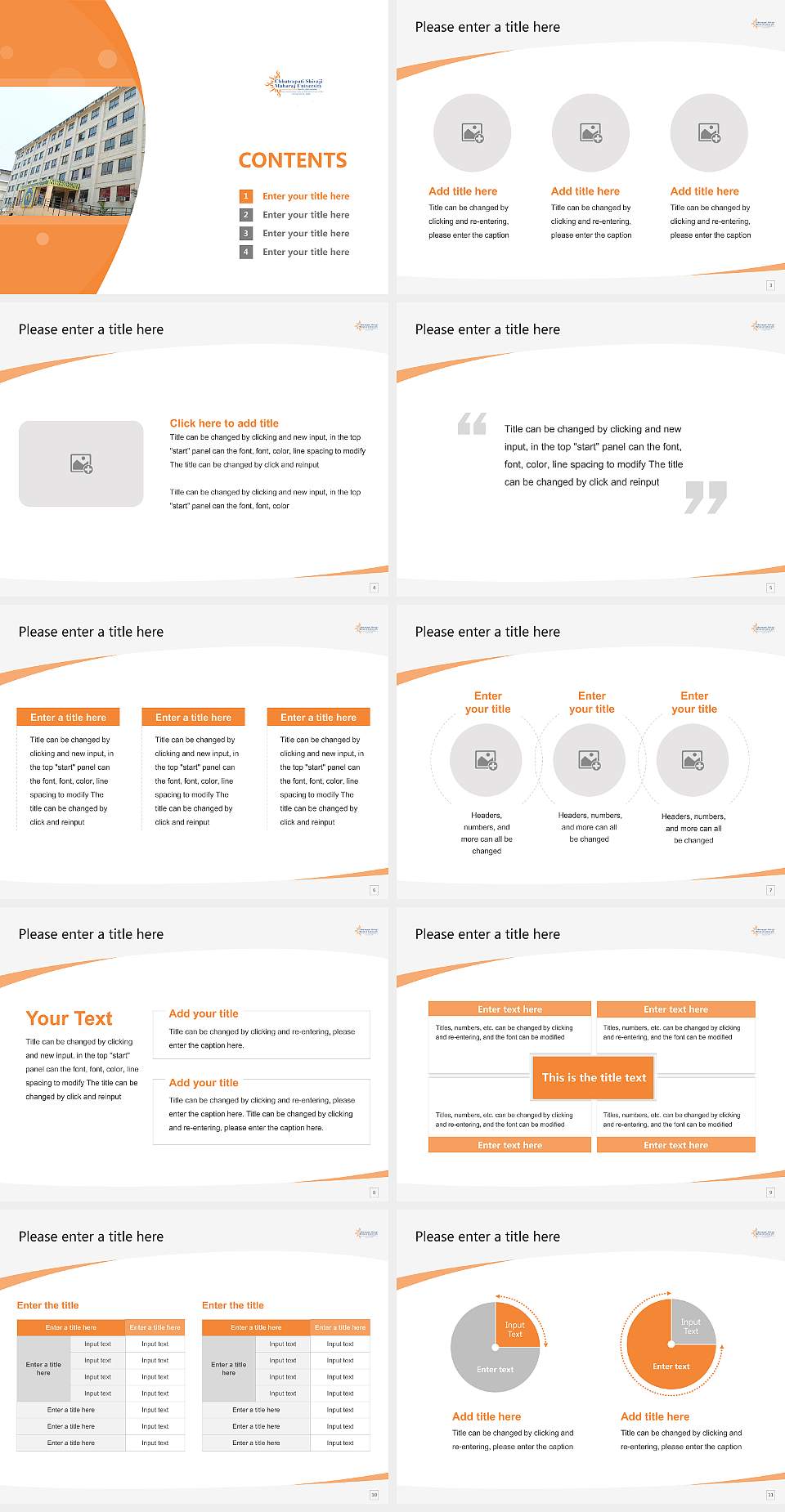 Chhatrapati Shivaji Maharaj University Course/Courseware Creation PPT Template4:3 ratio PPT effect preview image2