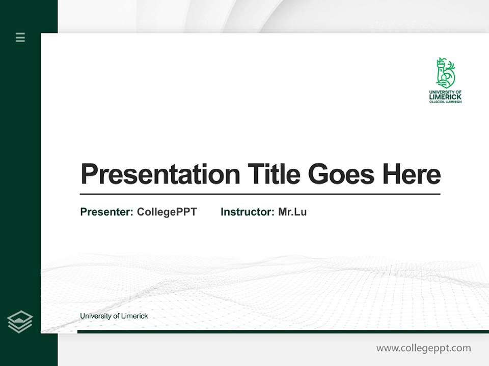 University of Limerick Thesis Proposal/Graduation Defense PPT Template4:3 ratio PPT effect preview image5