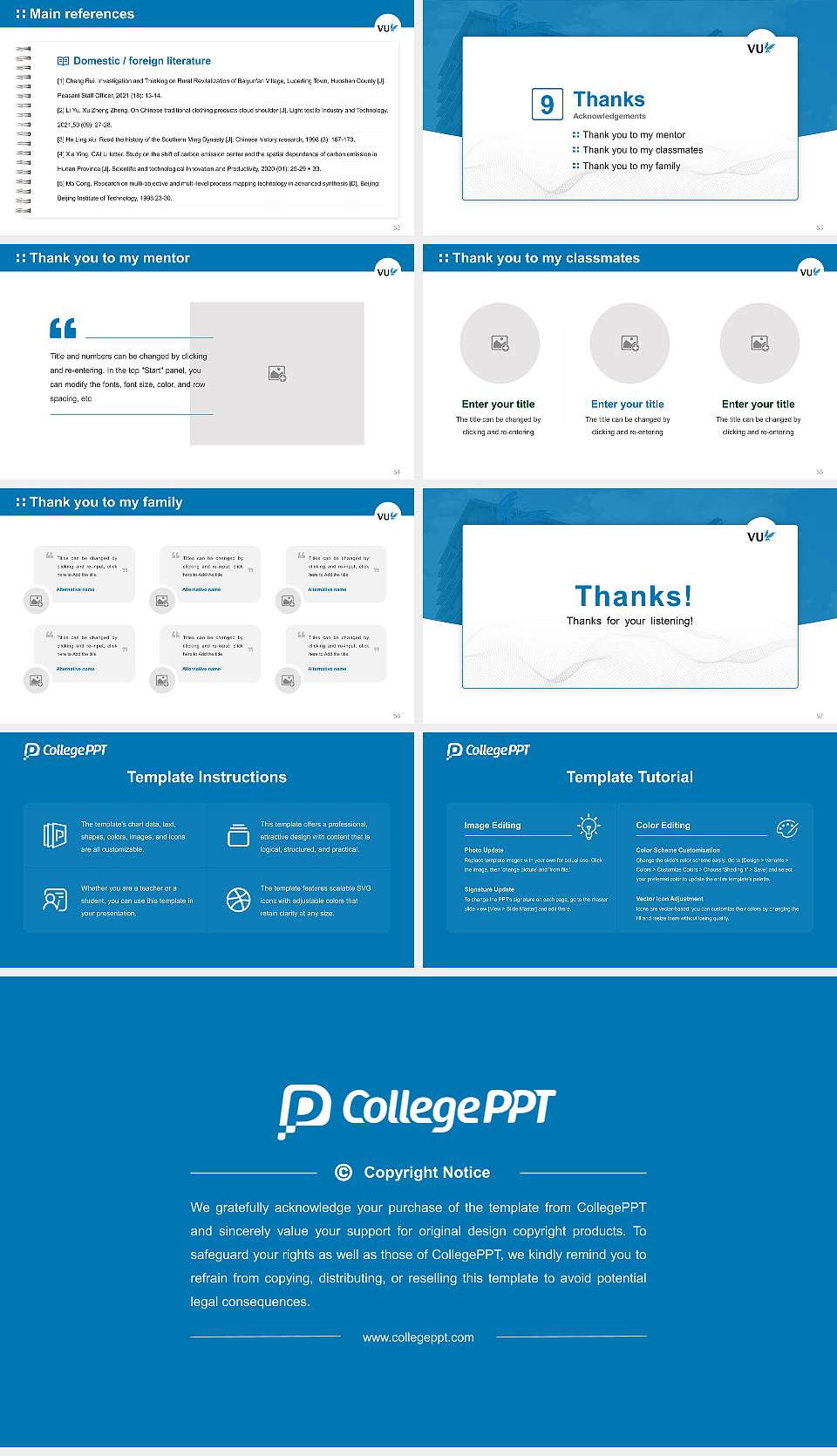 Vrije Universiteit Amsterdam Graduation Thesis Defense PPT Template16:9 ratio PPT effect preview image7