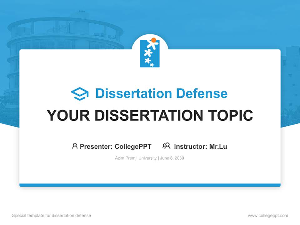 Azim Premji University Graduation Thesis Defense PPT Template4:3 ratio PPT effect preview image7