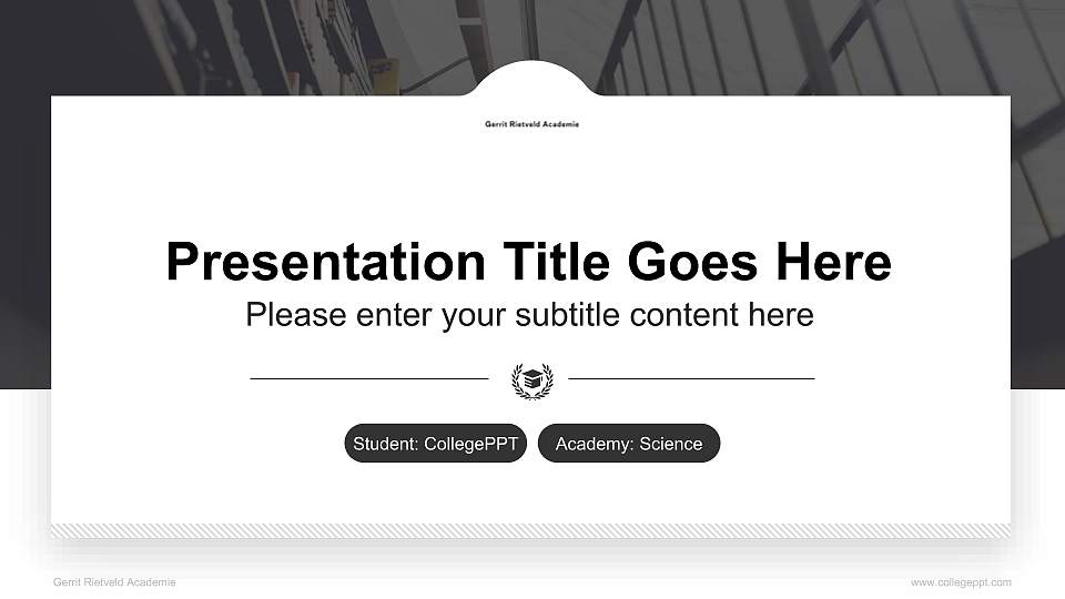 Gerrit Rietveld Academie National Scholarship Defense PPT Template16:9 ratio PPT effect preview image