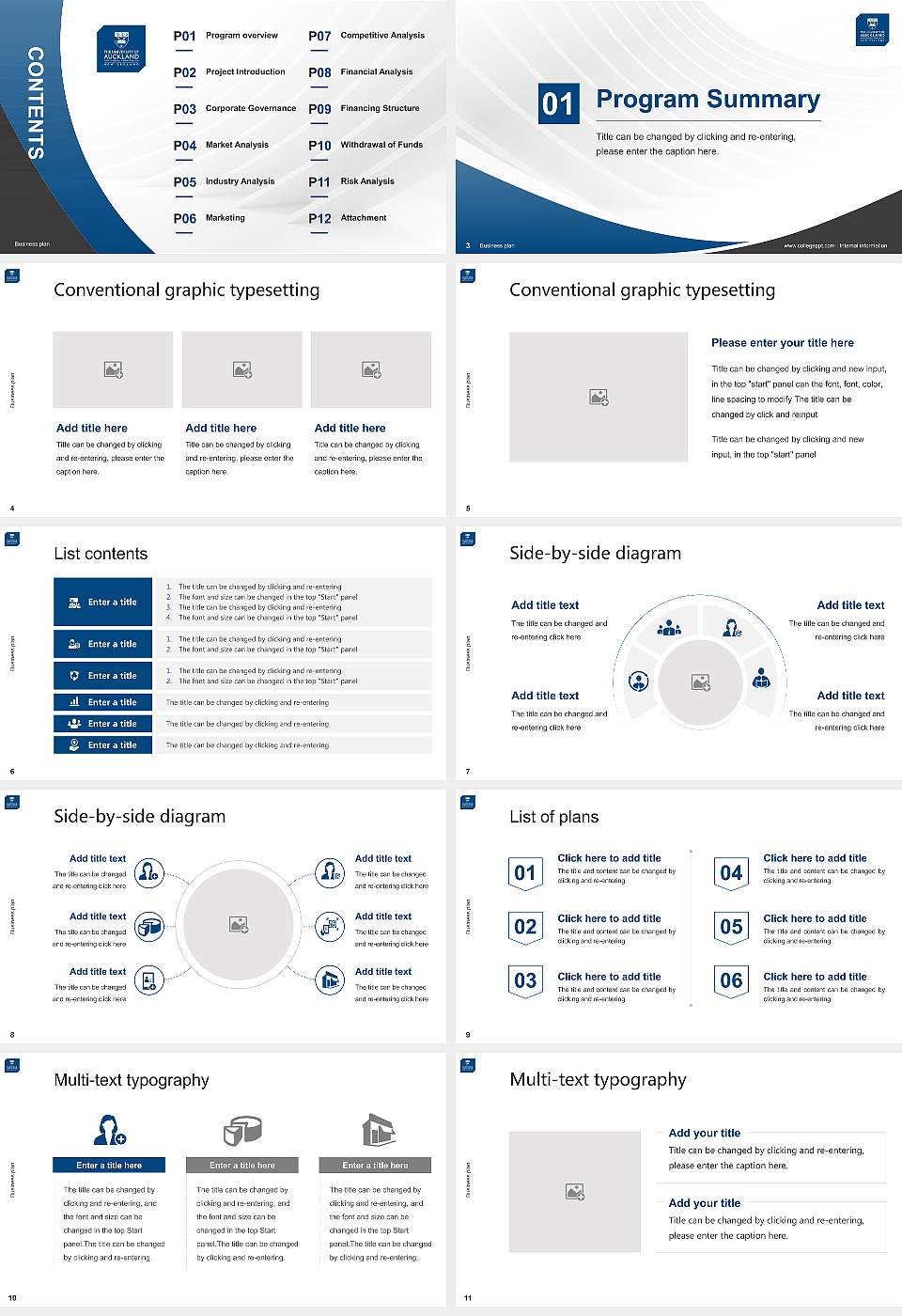 University of Auckland Competition/Entrepreneurship Contest PPT Template16:9 ratio PPT effect preview image2