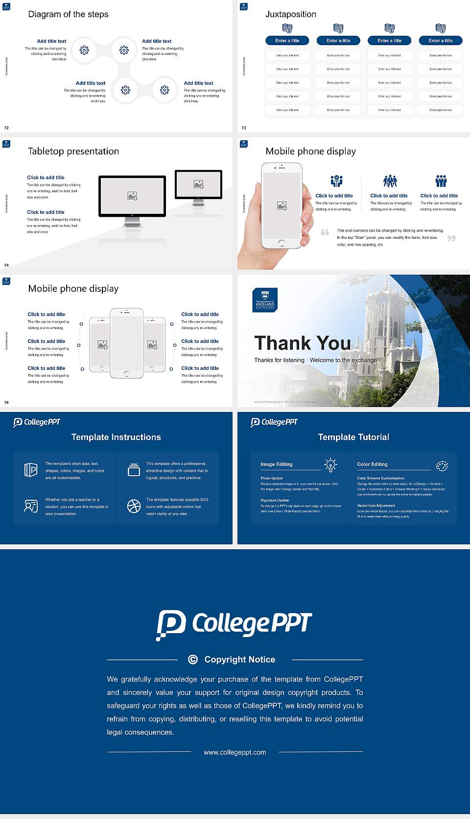 University of Auckland Competition/Entrepreneurship Contest PPT Template16:9 ratio PPT effect preview image9