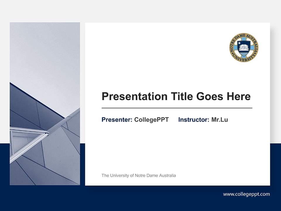 The University of Notre Dame Australia General Purpose PPT Template4:3 ratio PPT effect preview image6