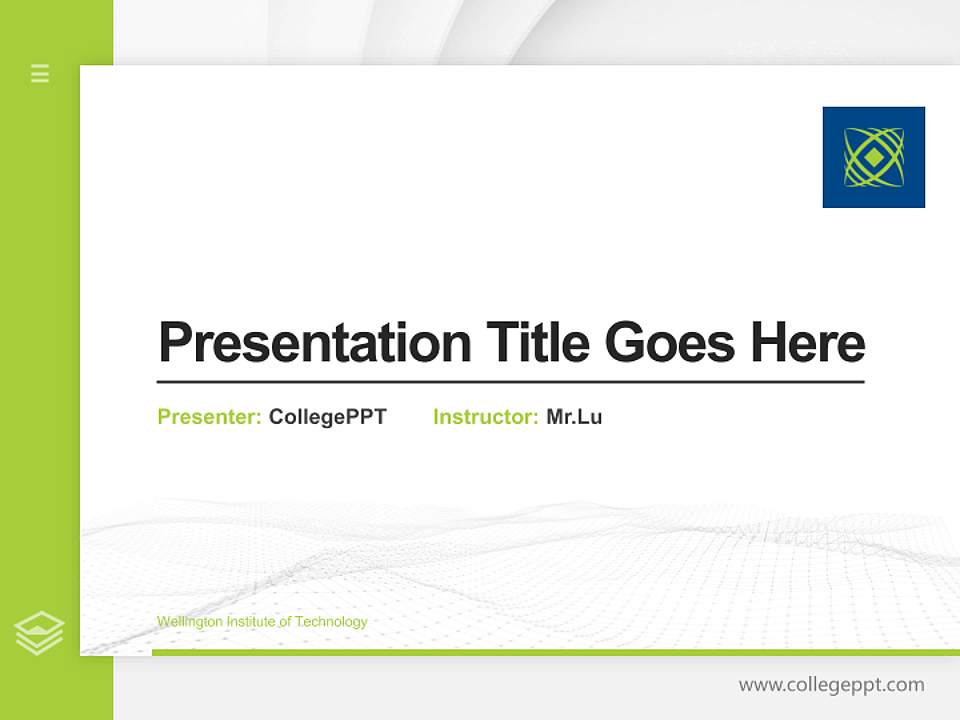 Wellington Institute of Technology Thesis Proposal/Graduation Defense PPT Template4:3 ratio PPT effect preview image5