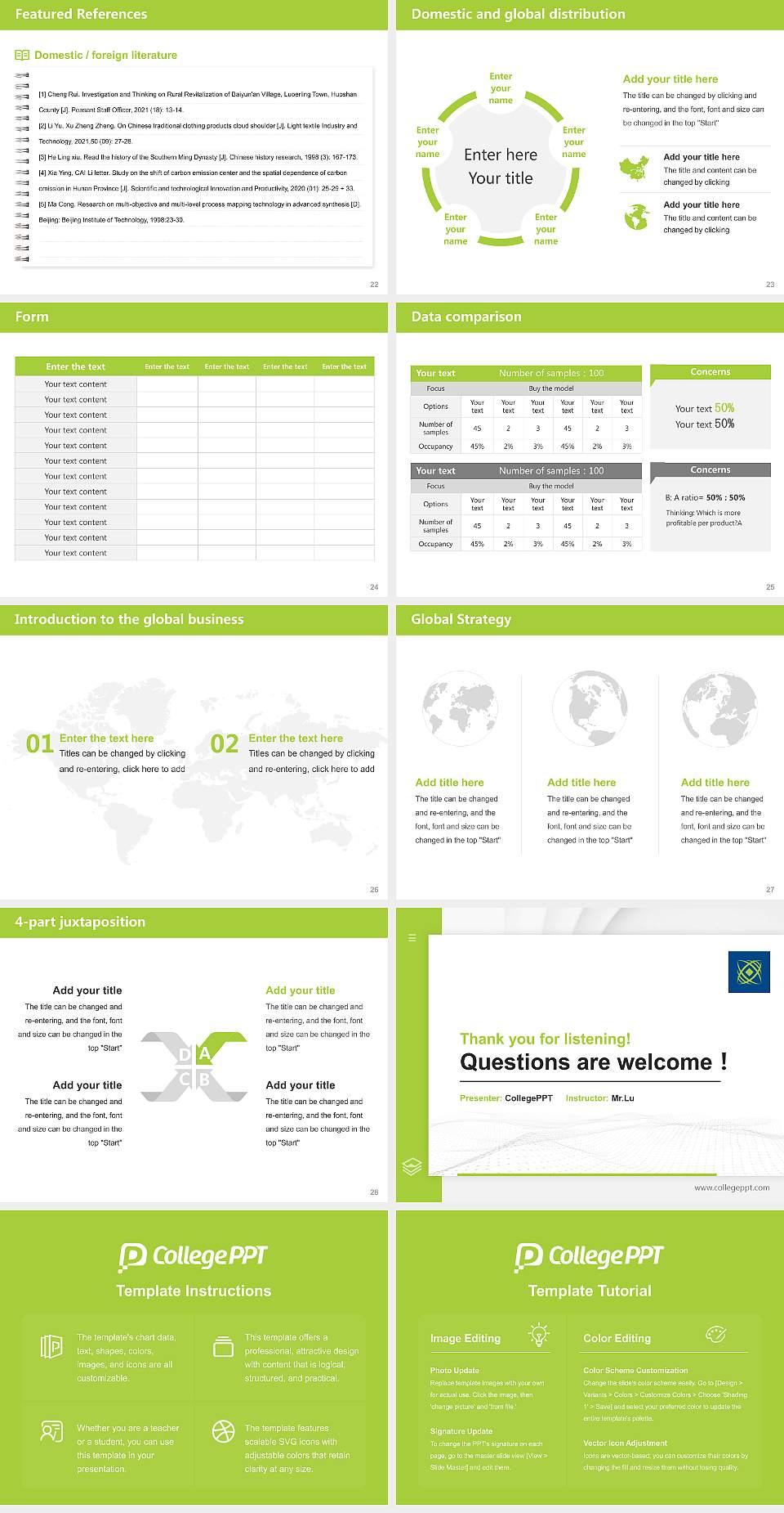 Wellington Institute of Technology Thesis Proposal/Graduation Defense PPT Template4:3 ratio PPT effect preview image4