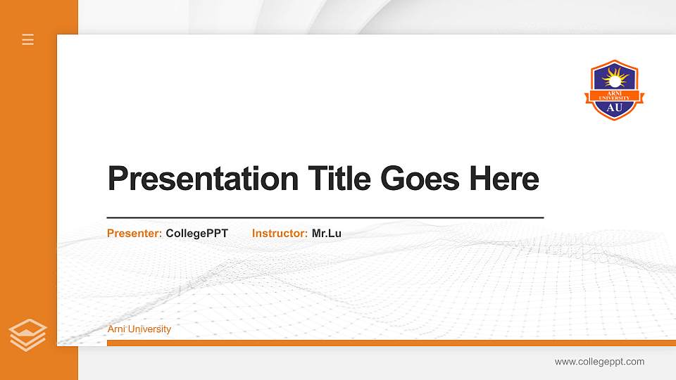 Arni University Thesis Proposal/Graduation Defense PPT Template16:9 ratio PPT effect preview image