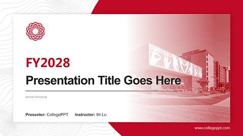 Ashoka University Academic Presentation/Research Findings Report PPT Template