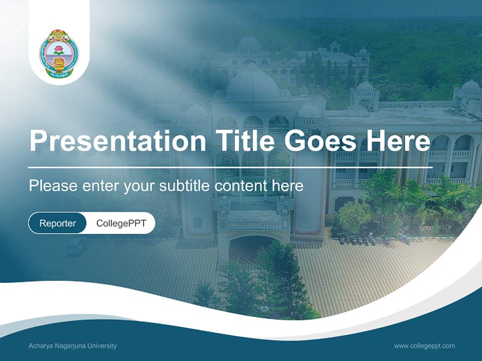 Acharya Nagarjuna University Lecture Sharing and Networking Event PPT Template4:3 ratio PPT effect preview image4