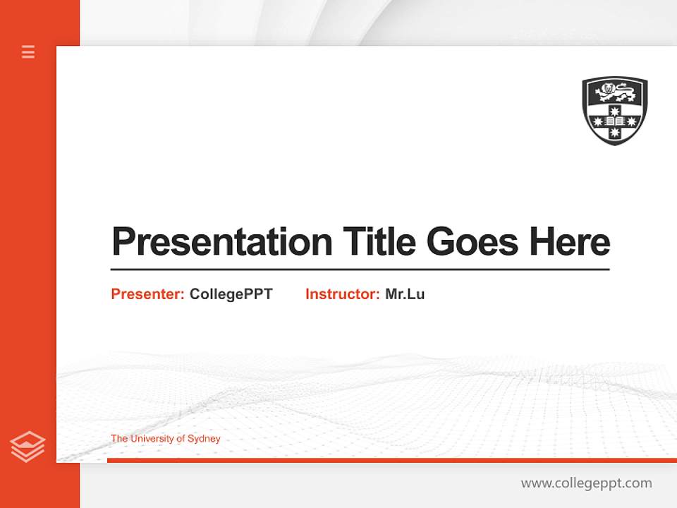 The University of Sydney Thesis Proposal/Graduation Defense PPT Template4:3 ratio PPT effect preview image5