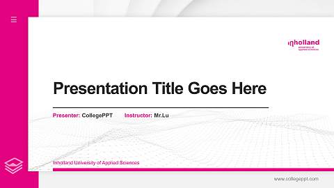 Inholland University of Applied Sciences Thesis Proposal/Graduation Defense PPT Template