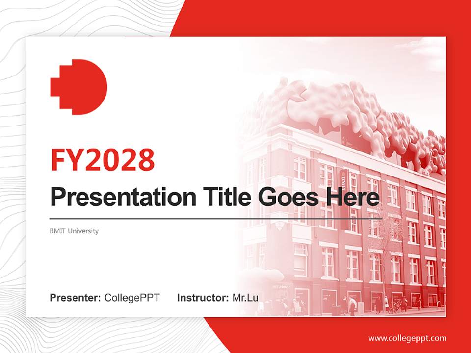 RMIT University Academic Presentation/Research Findings Report PPT Template4:3 ratio PPT effect preview image5