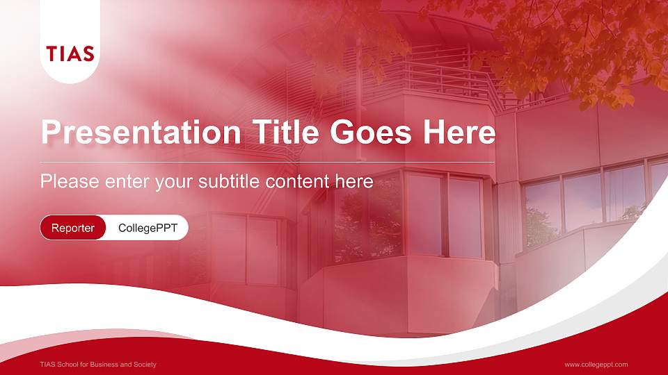 TIAS School for Business and Society Lecture Sharing and Networking Event PPT Template16:9 ratio PPT effect preview image