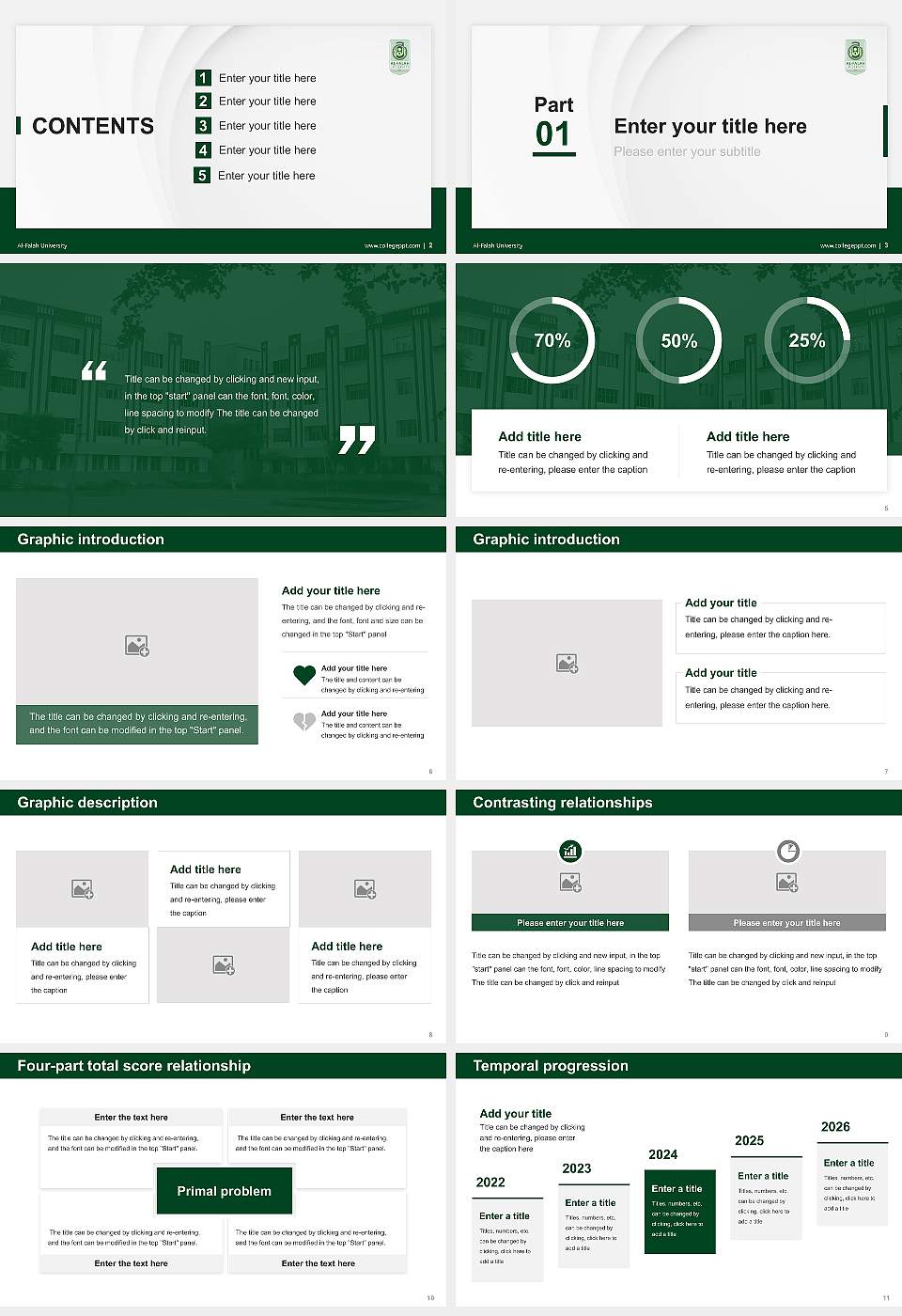 Al-Falah University Thesis Proposal/Graduation Defense PPT Template16:9 ratio PPT effect preview image2