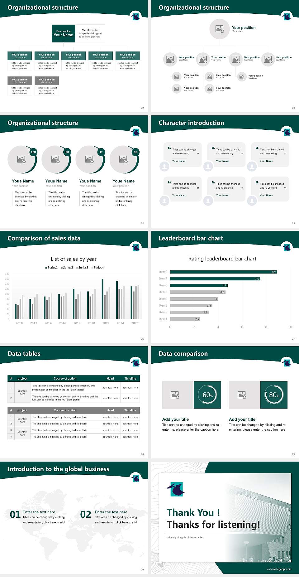 University of Applied Sciences Leiden Academic Presentation/Research Findings Report PPT Template4:3 ratio PPT effect preview image4